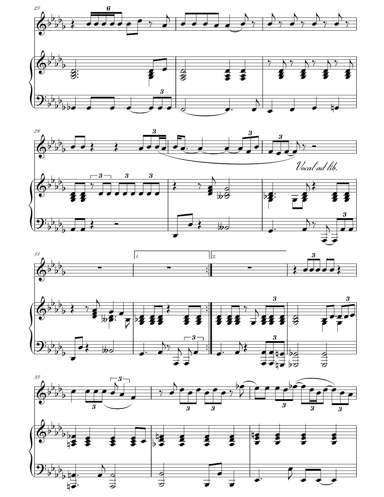 How Come You Dont Call Me sheet music 3