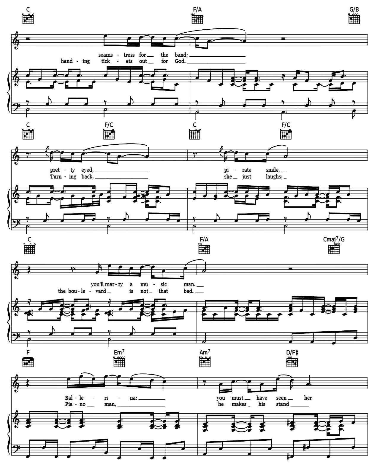 Tiny Dancer sheet music 2