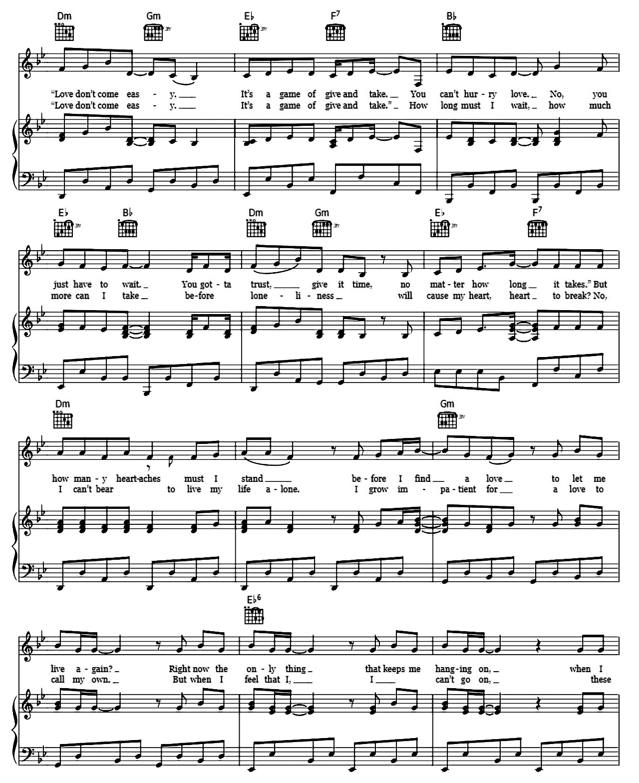 You Can't Hurry Love sheet music 2