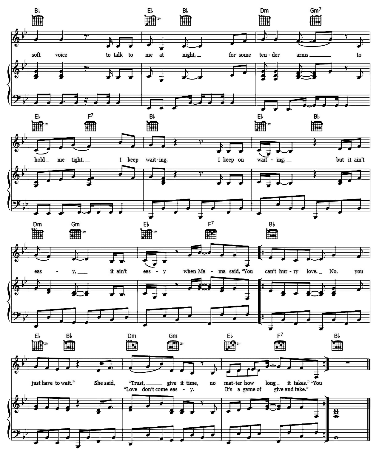 You Can't Hurry Love sheet music 4