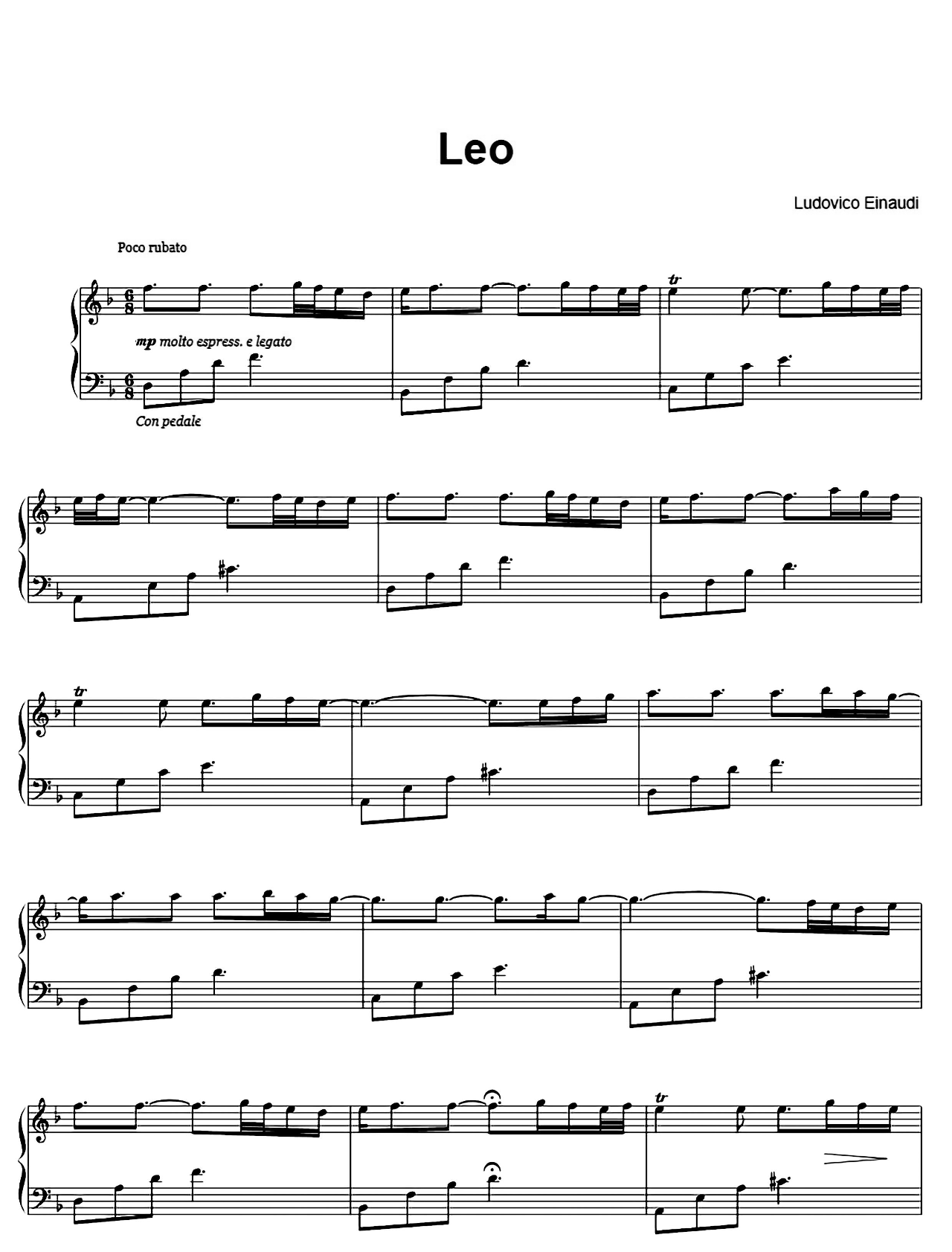 Leo sheet music