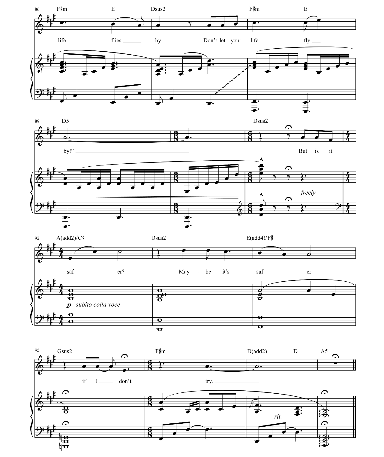 Safer (from First Date) sheet music 8