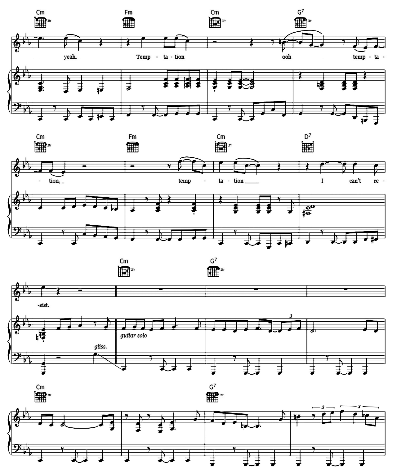 Temptation sheet music 4