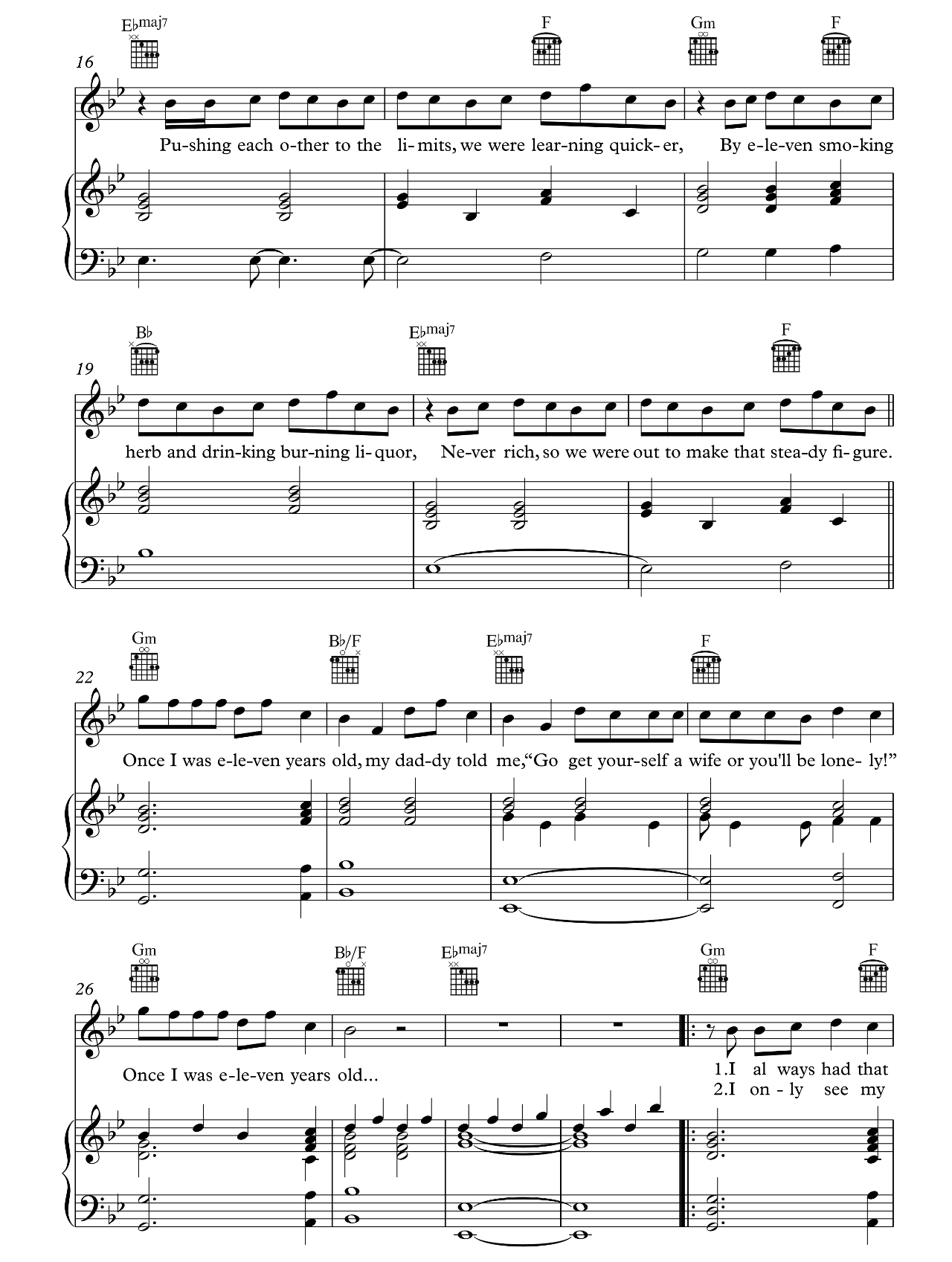 7 Years sheet music 2