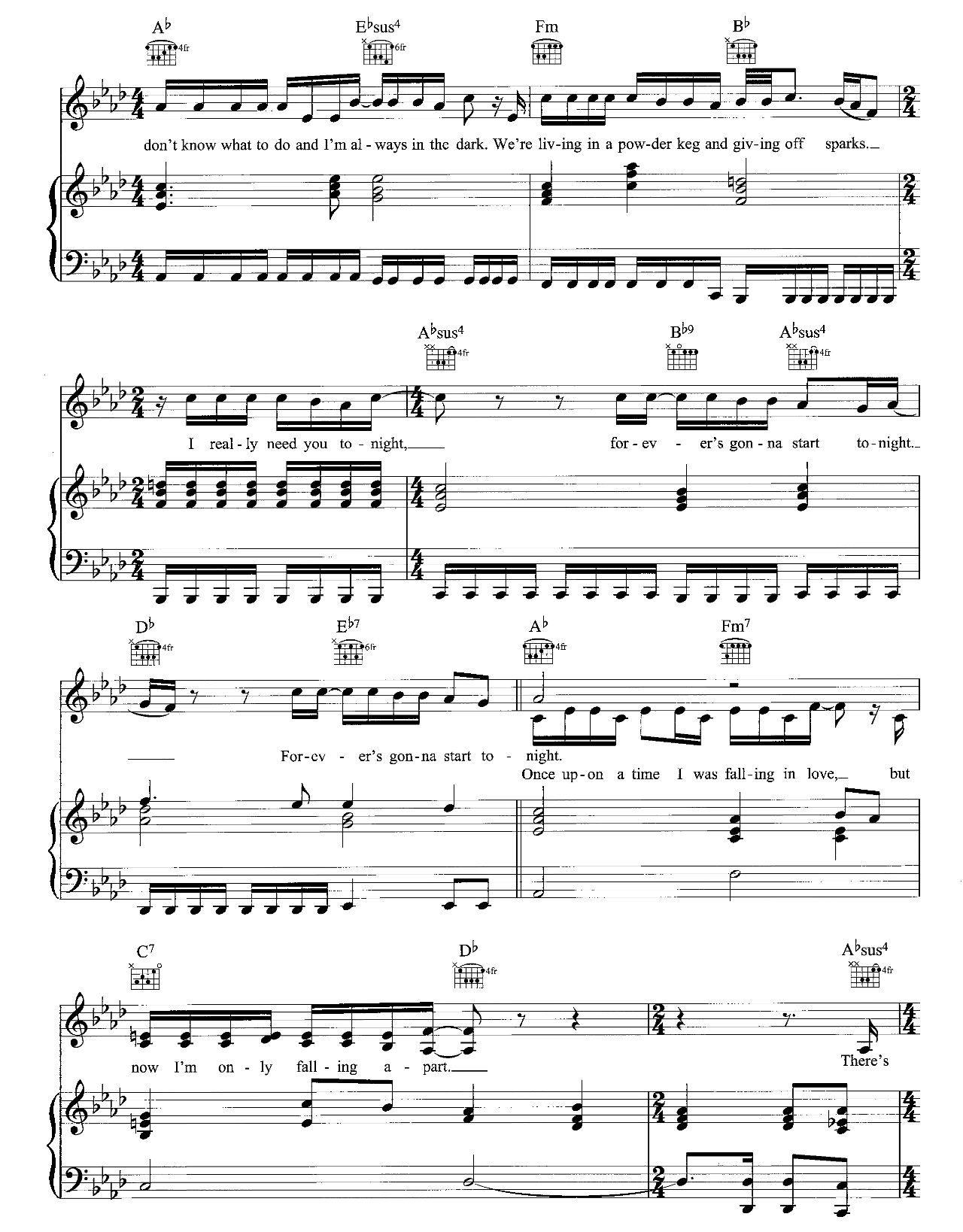 Total Eclipse Of The Heart sheet music 4