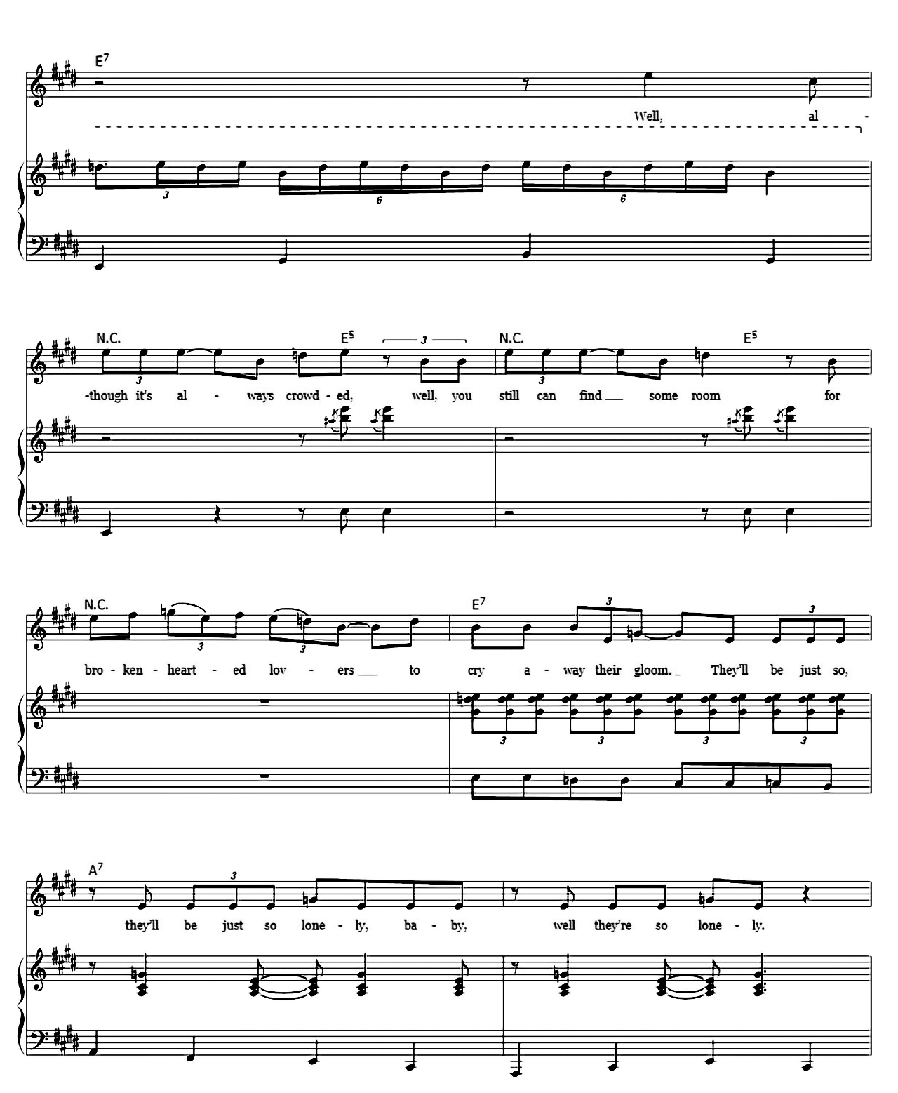 Heartbreak Hotel sheet music 3