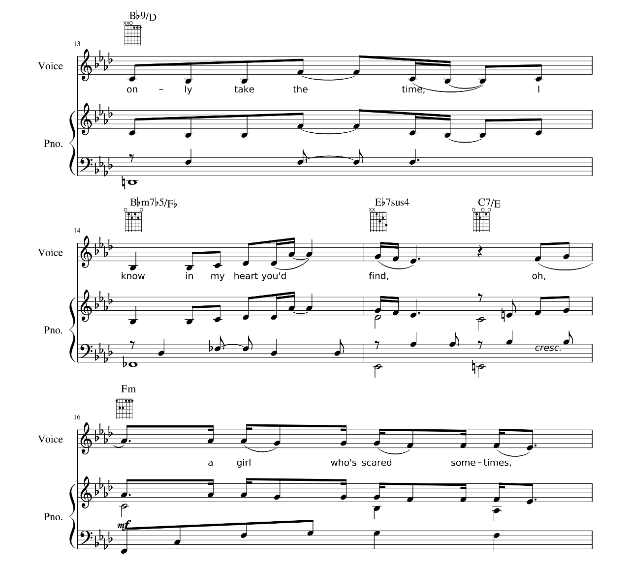 Run To You sheet music 2