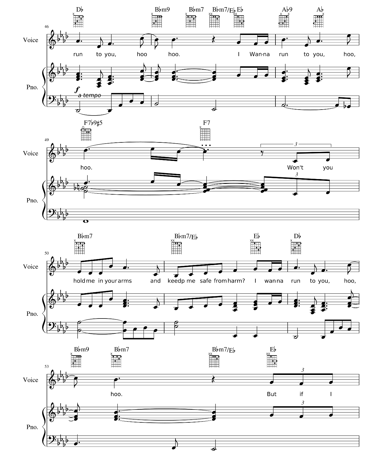 Run To You sheet music 7