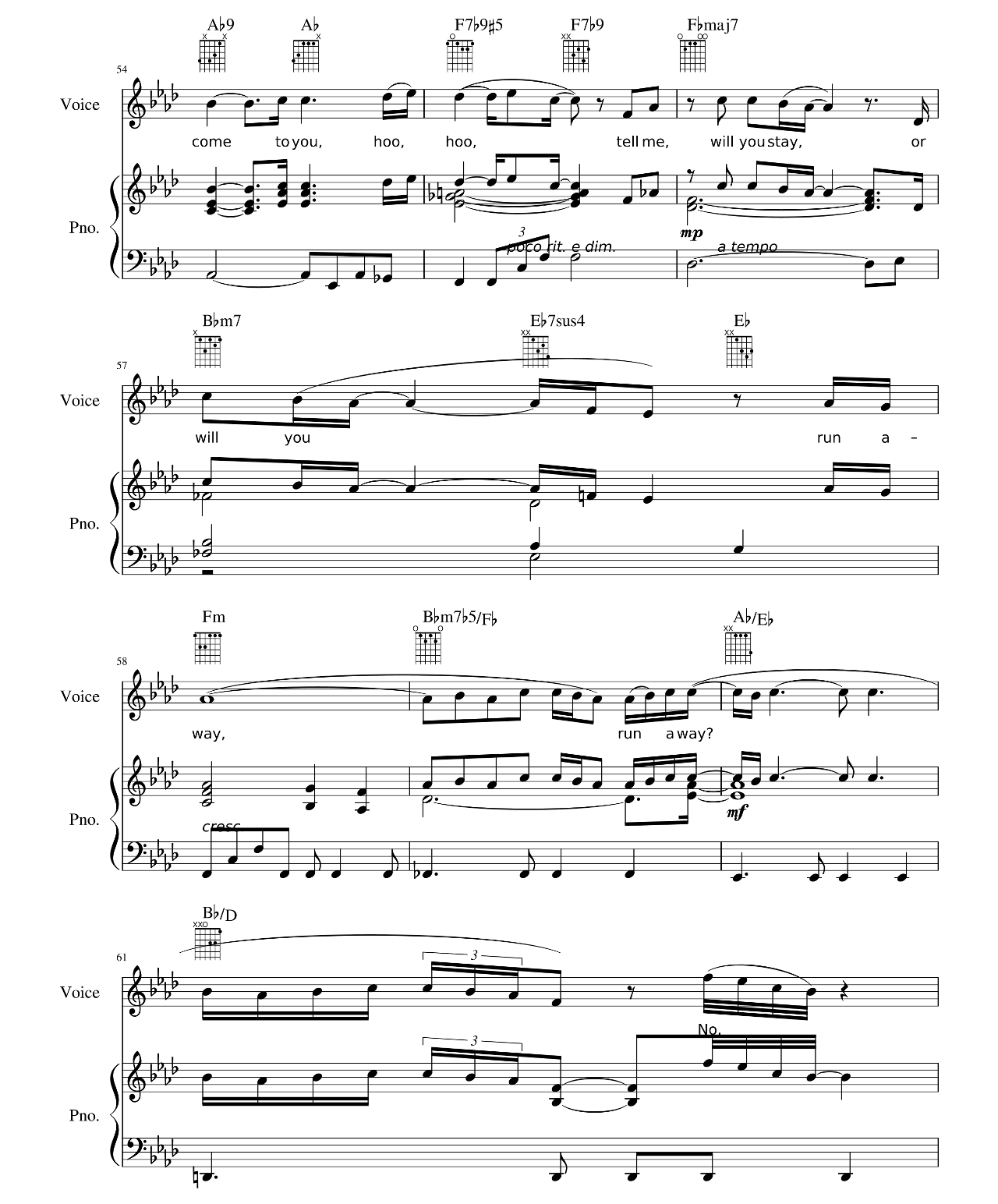 Run To You sheet music 8