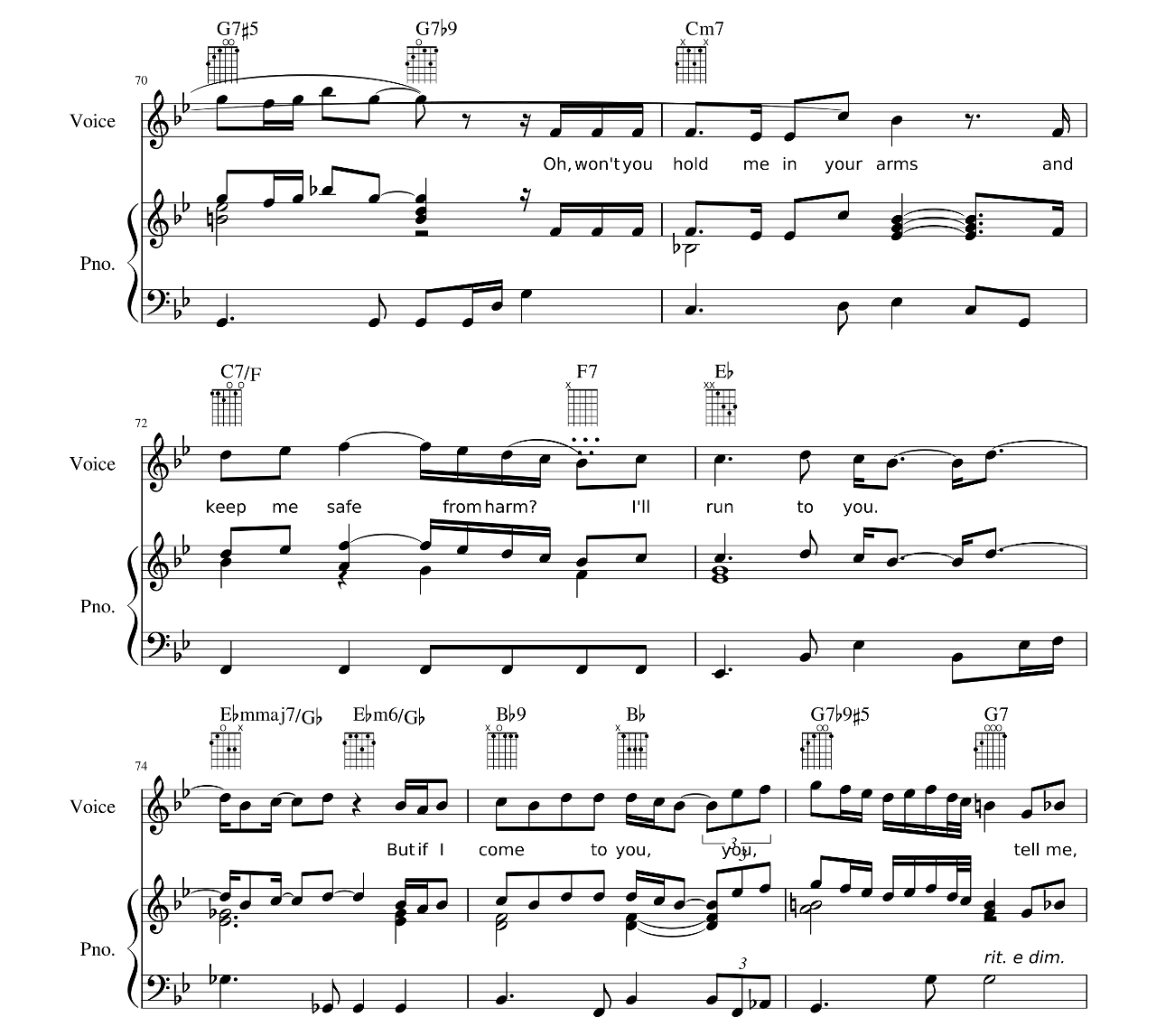 Run To You sheet music 10