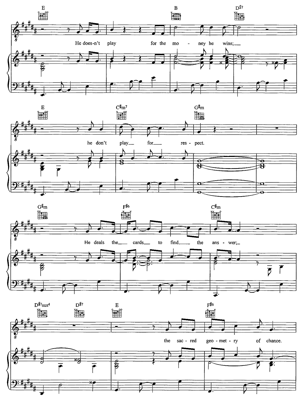 Shape Of My Heart sheet music 3