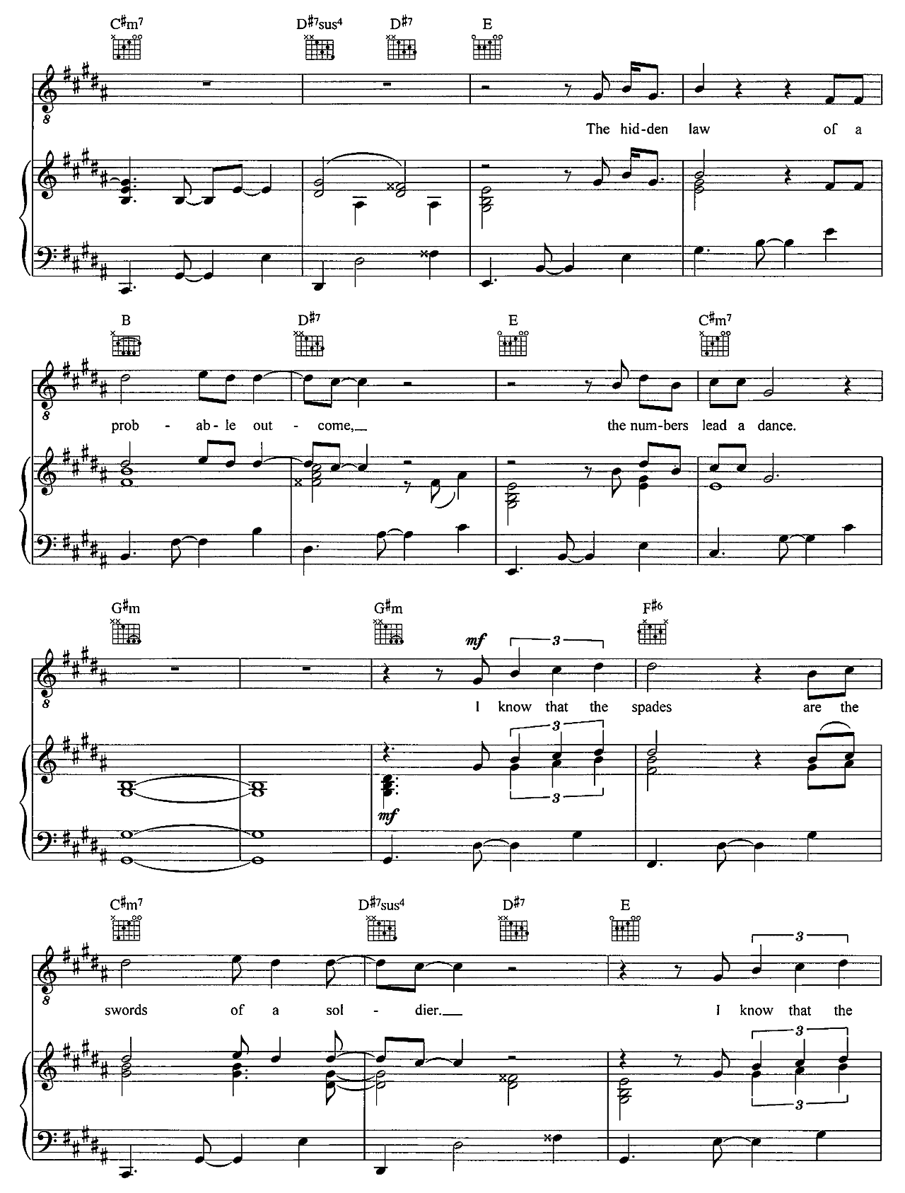 Shape Of My Heart sheet music 4