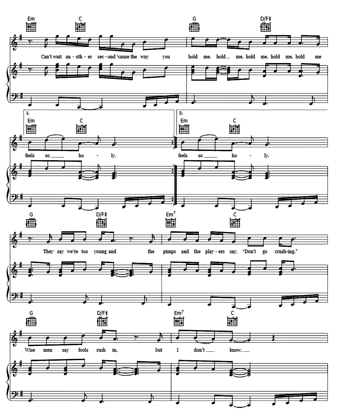 Holy sheet music 3