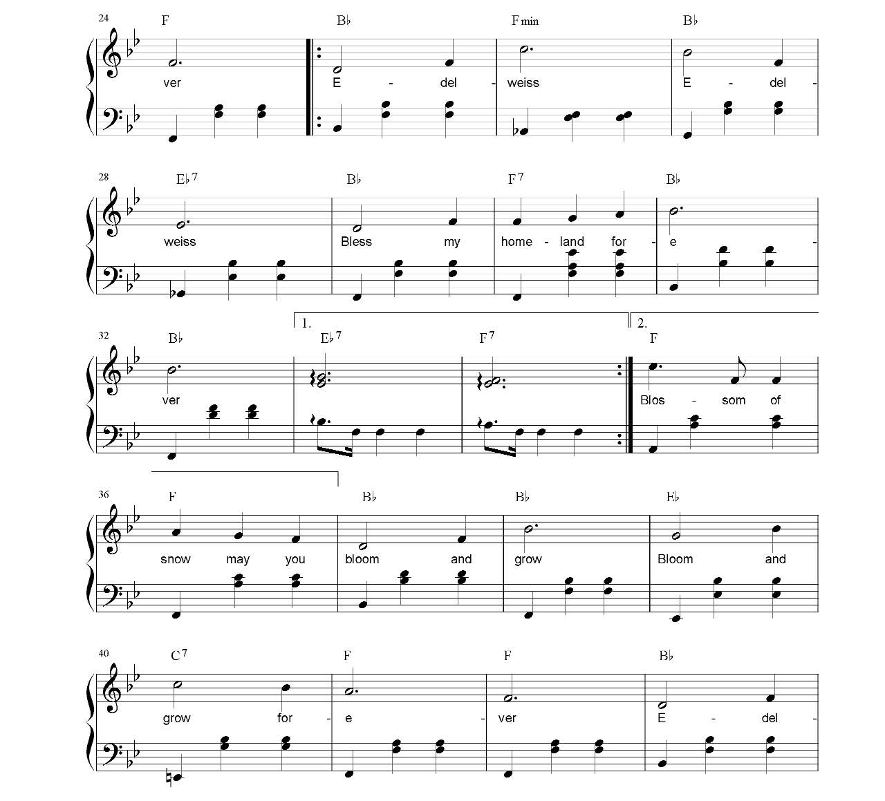 Edelweiss (from Sound Of Music) sheet music 2