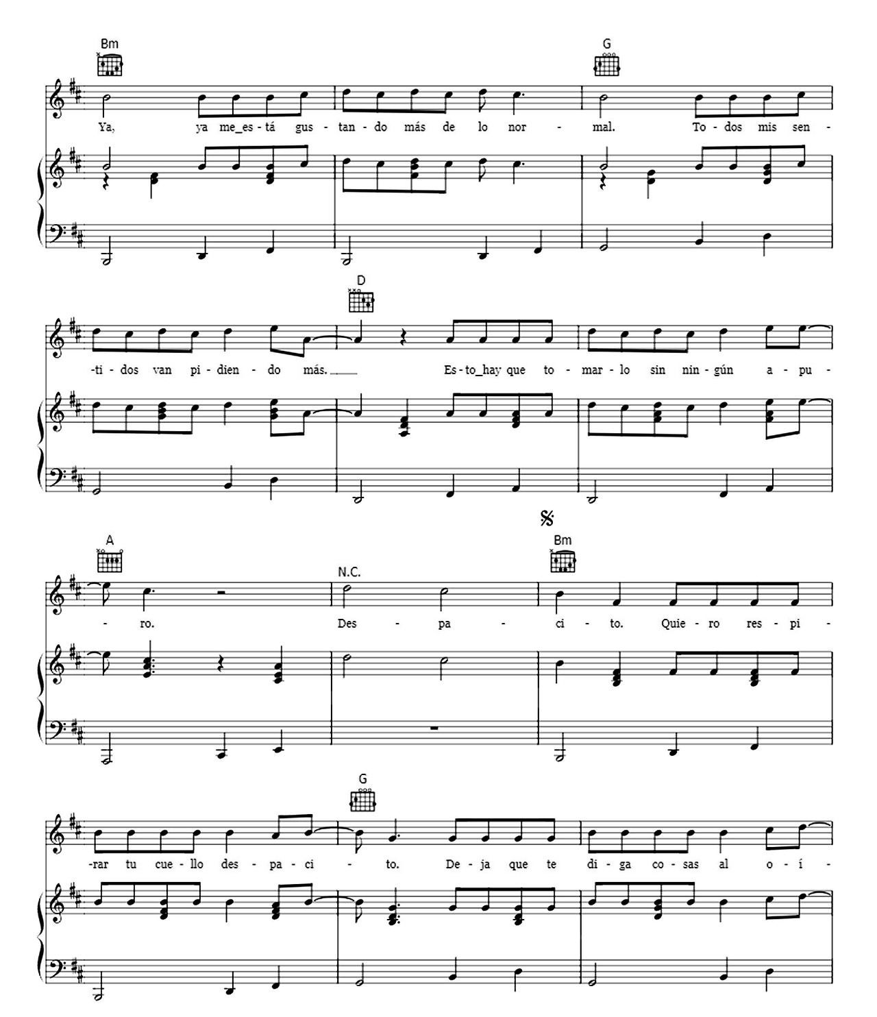 Despacito sheet music 4