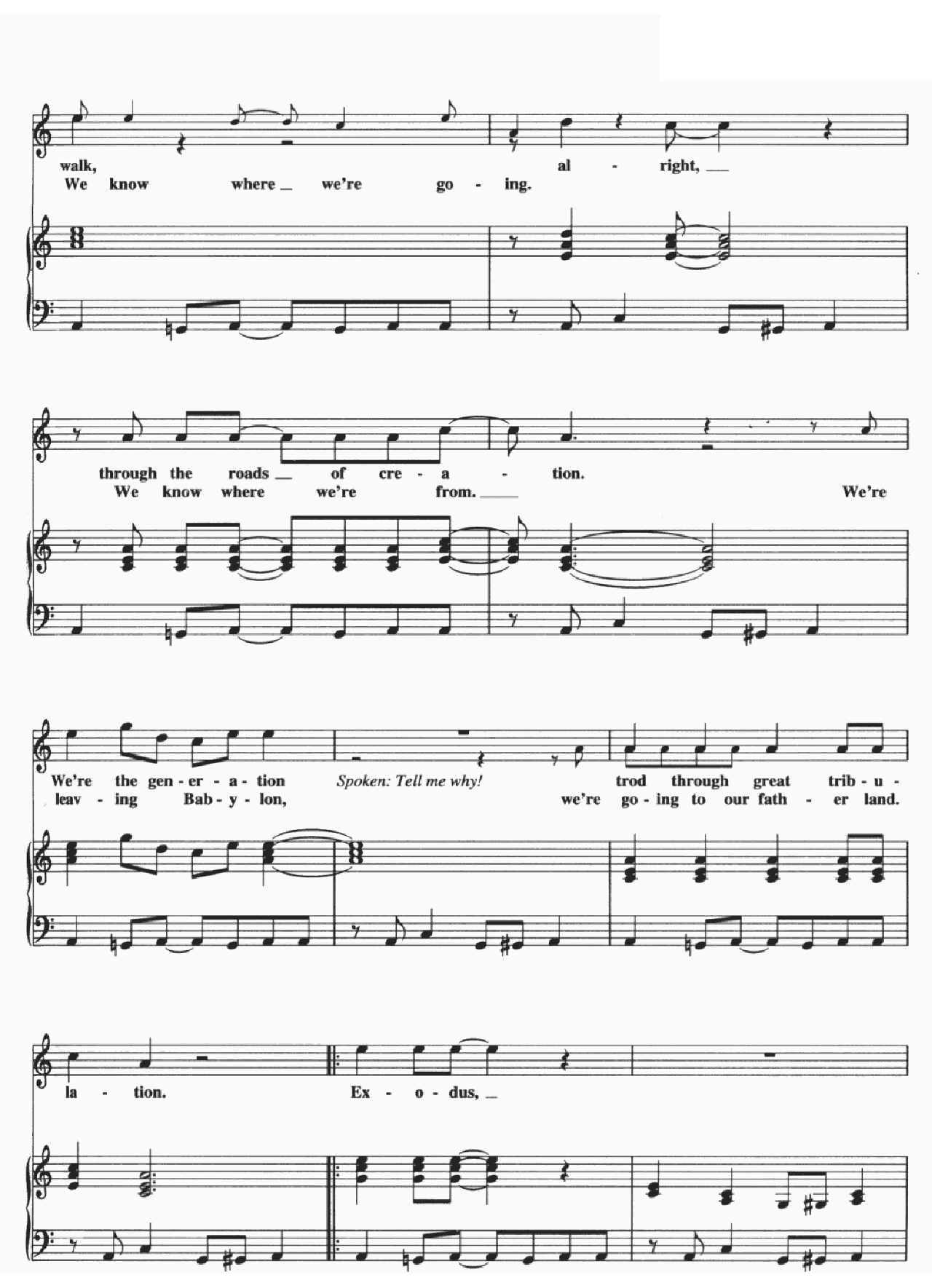 Exodus sheet music 3