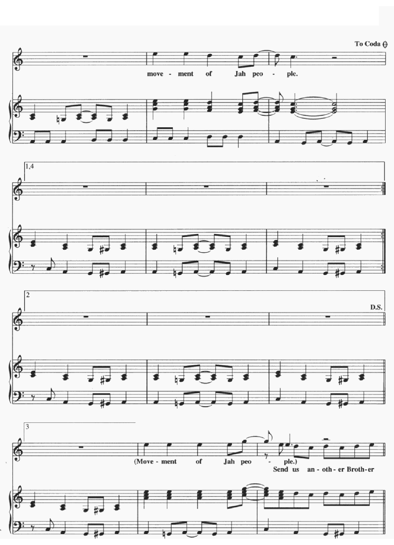 Exodus sheet music 4