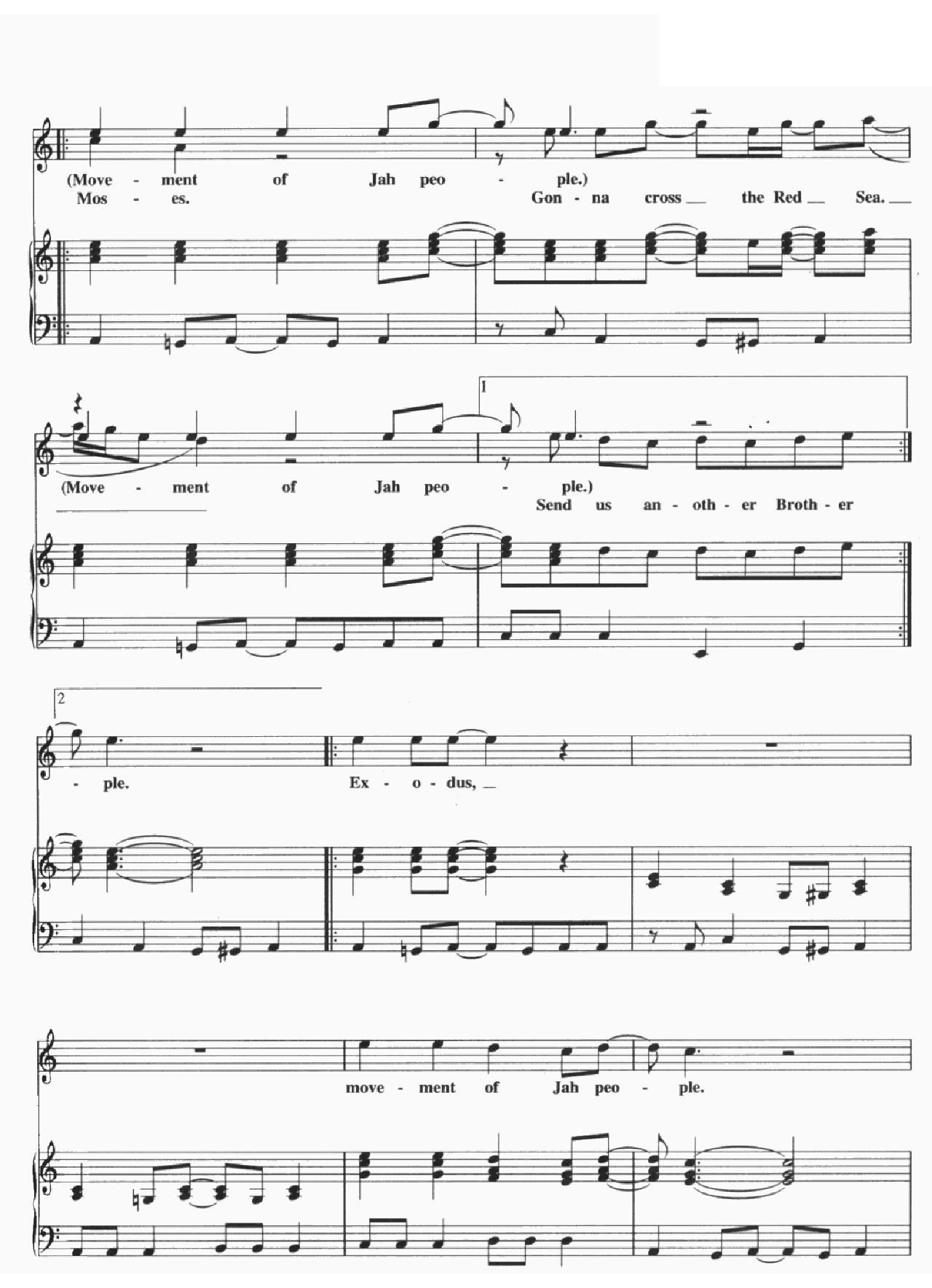Exodus sheet music 5