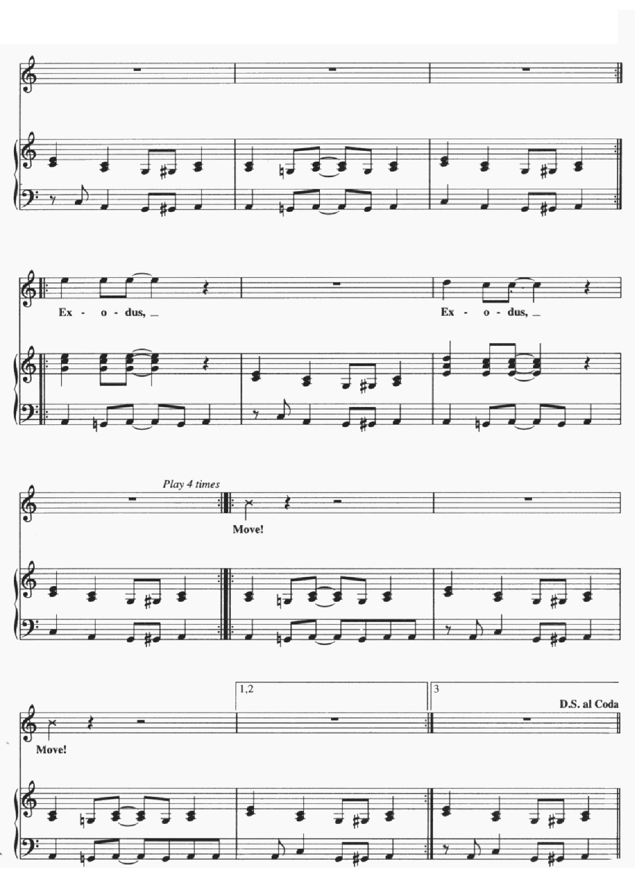 Exodus sheet music 6