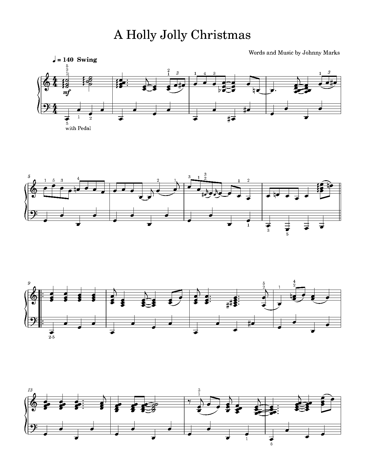 Holly Jolly Christmas sheet music