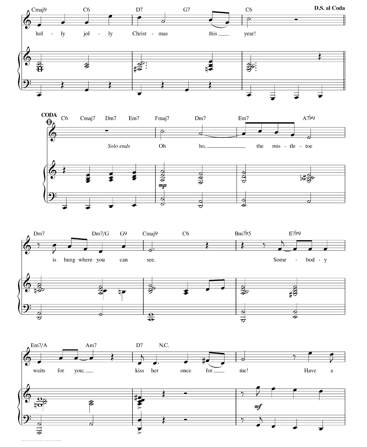 Holly Jolly Christmas sheet music 4