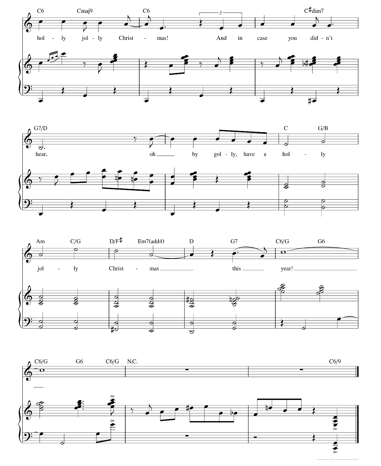 Holly Jolly Christmas sheet music 5