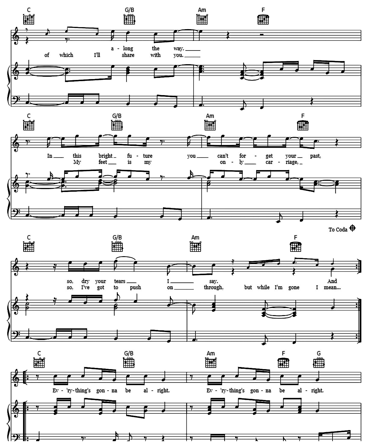 No Woman No Cry sheet music 4