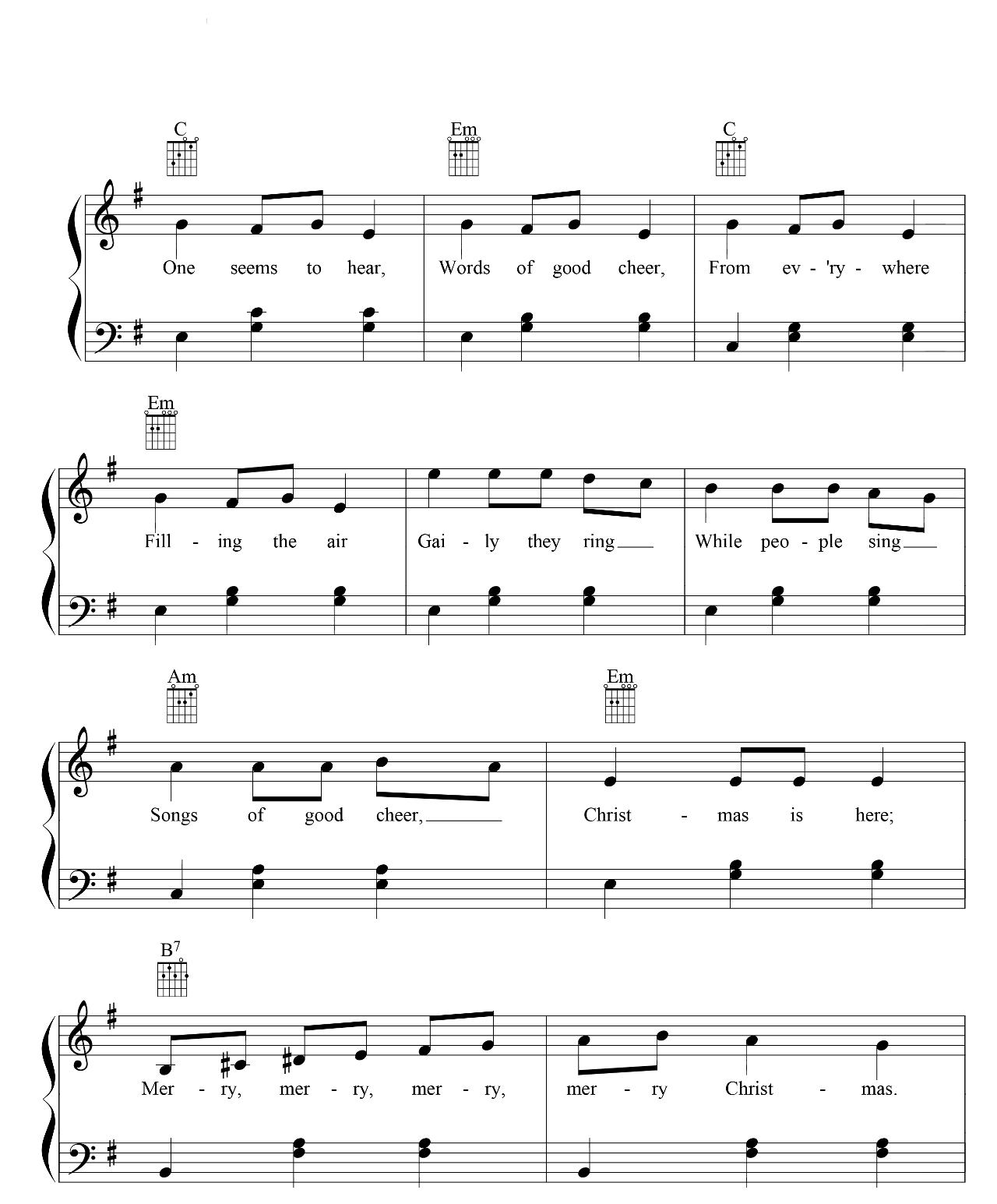 Carol Of The Bells sheet music 2