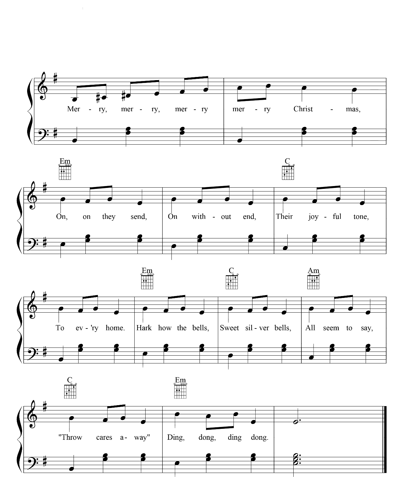 Carol Of The Bells sheet music 3