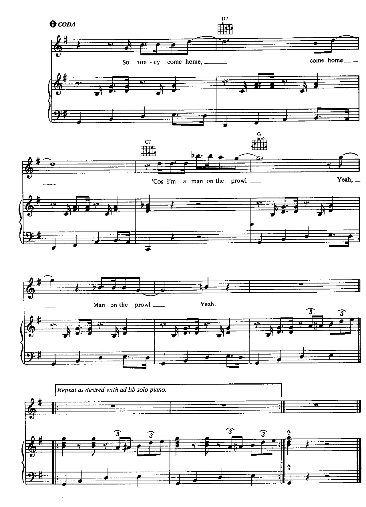 Man On The Prowl sheet music 5