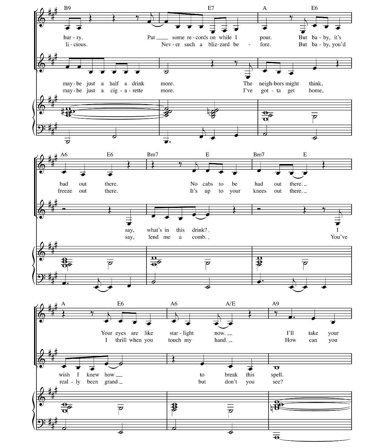 Baby It's Cold Outside sheet music 3