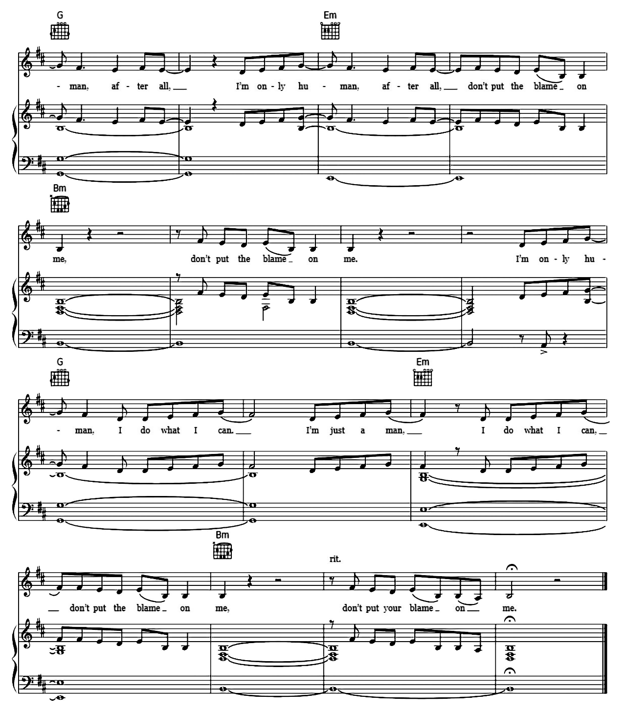 Human sheet music 6