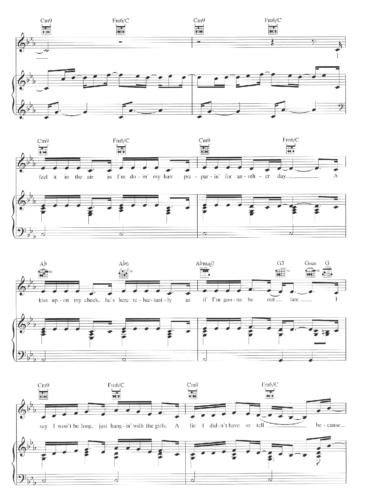 Unfaithful sheet music 4