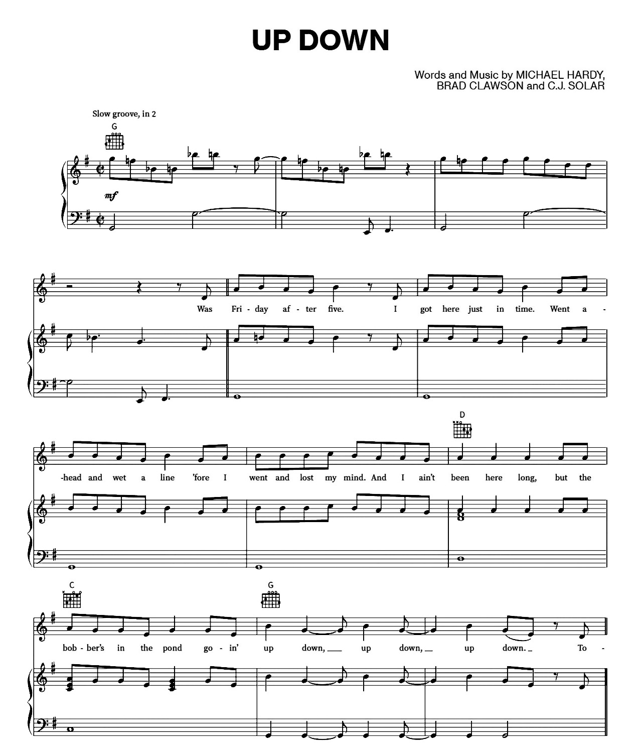 Up Down sheet music