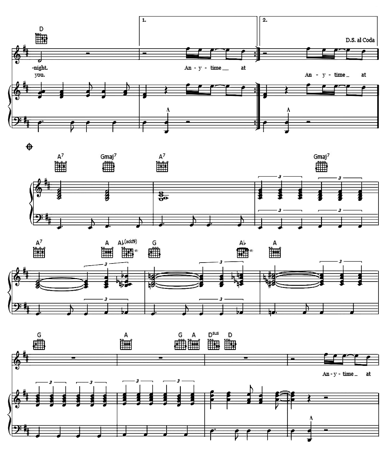 Anytime At All sheet music 3