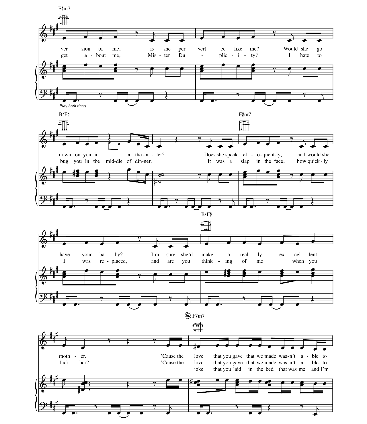 You Oughta Know sheet music 2