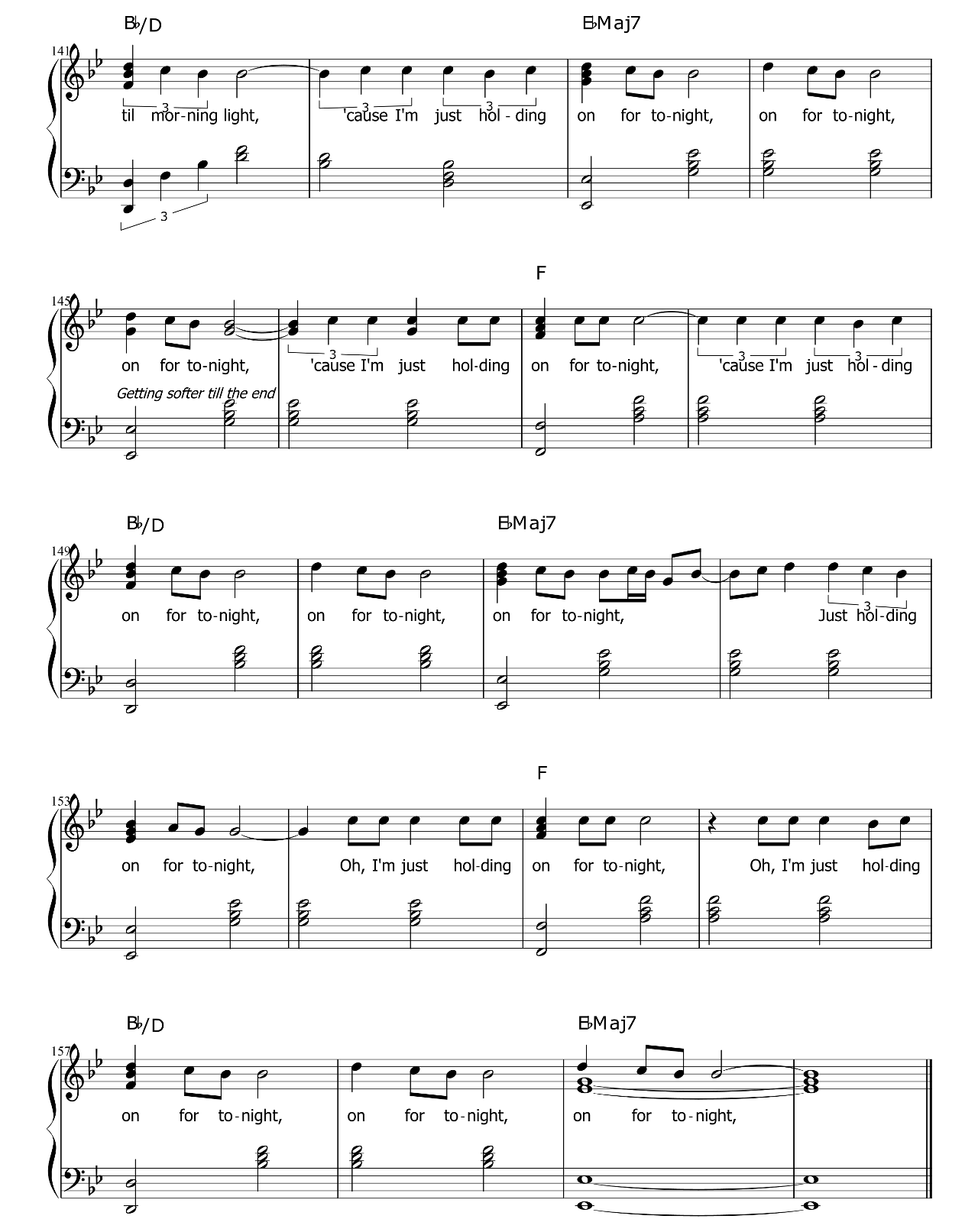 Chandelier sheet music 8