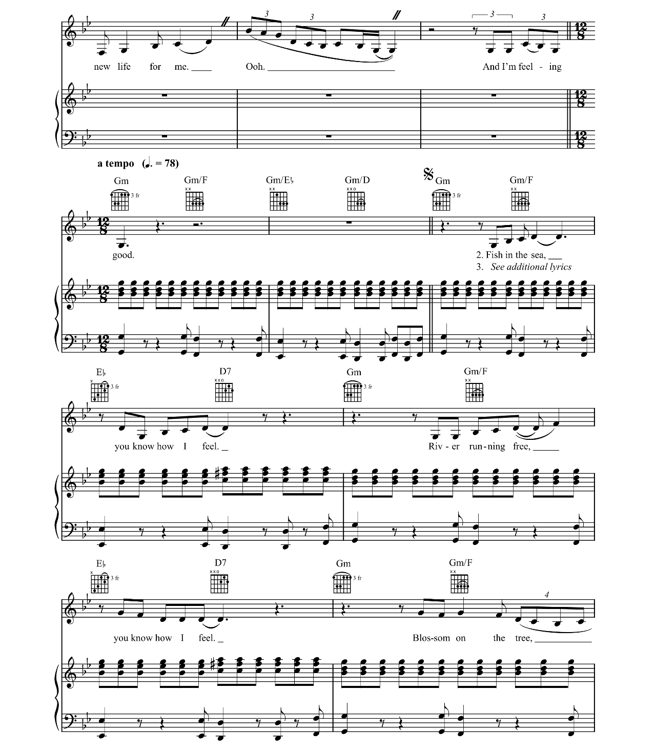 Feeling Good sheet music 2