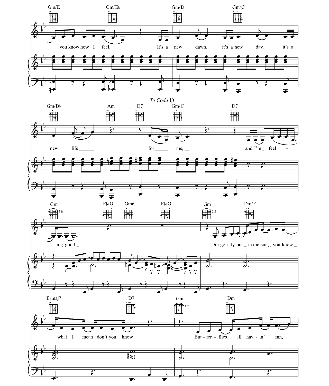 Feeling Good sheet music 3