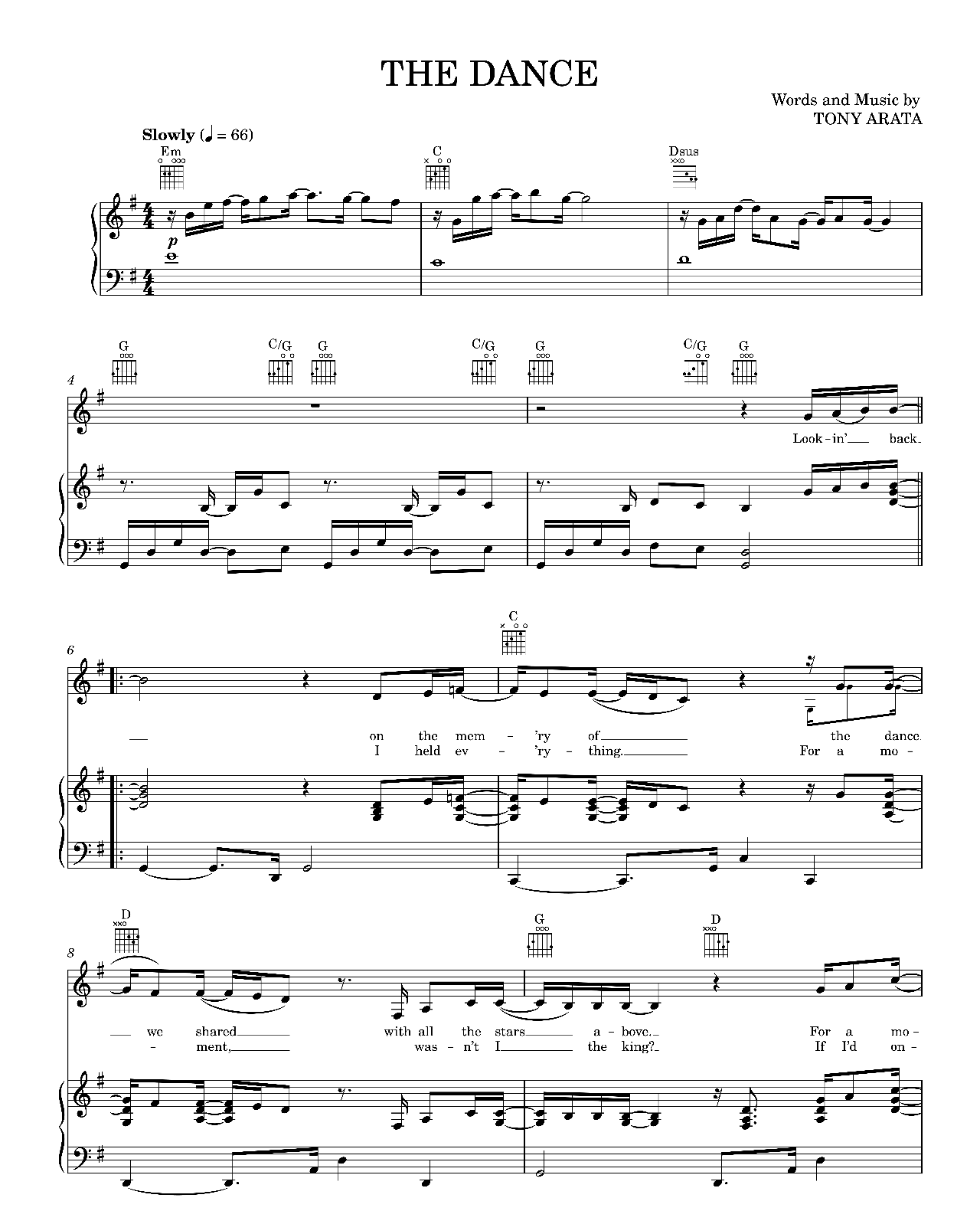 The Dance sheet music