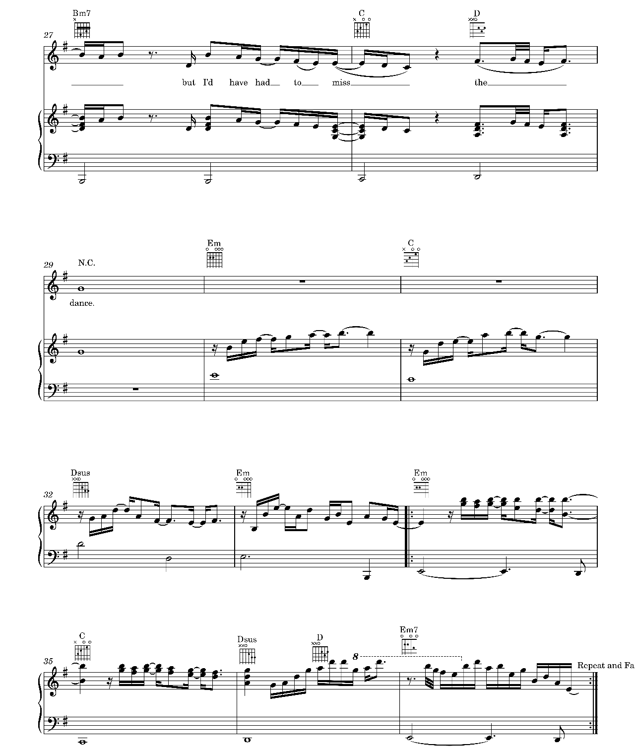 The Dance sheet music 4