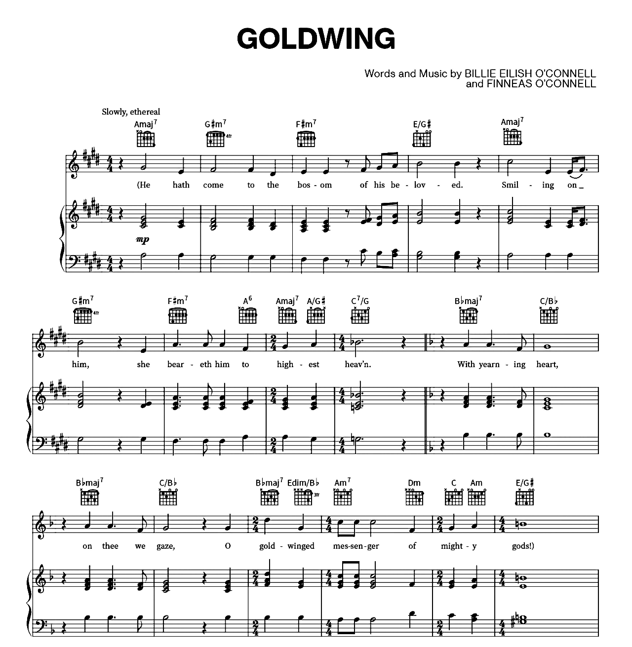 Goldwing sheet music