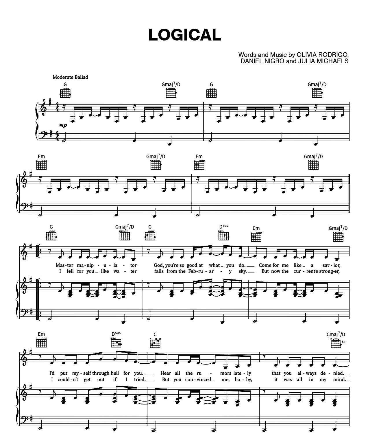 Logical sheet music