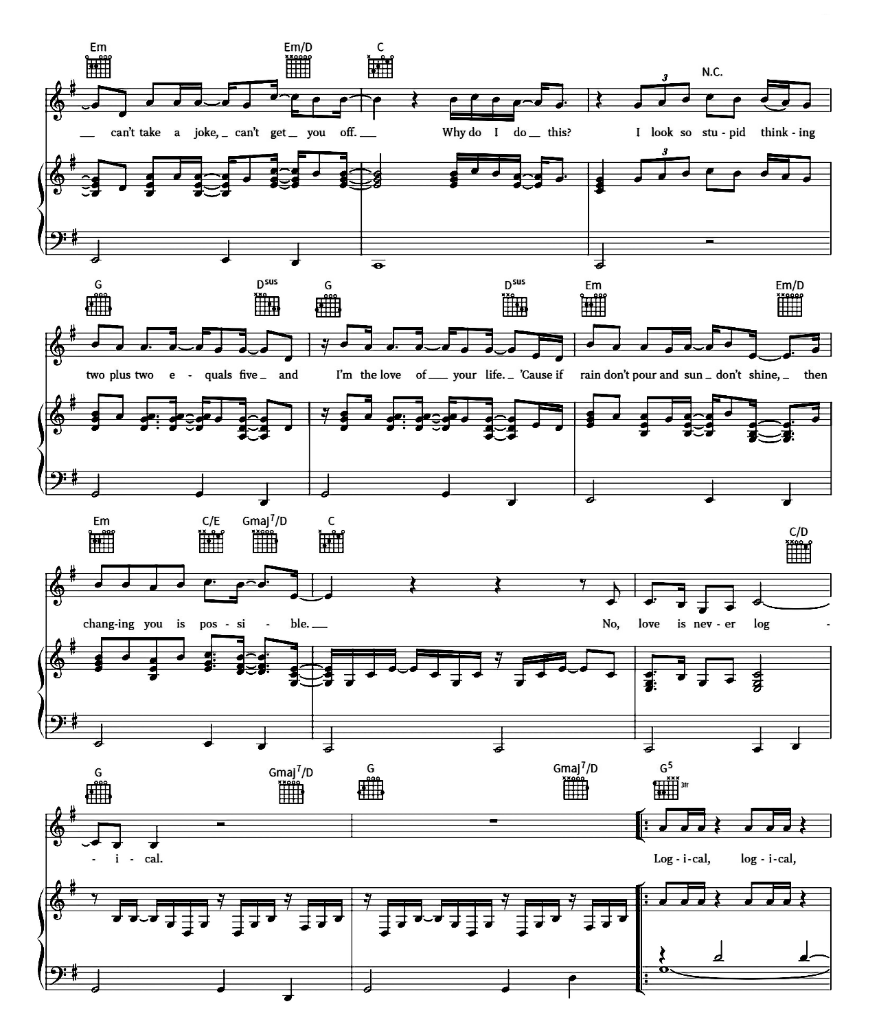 Logical sheet music 5