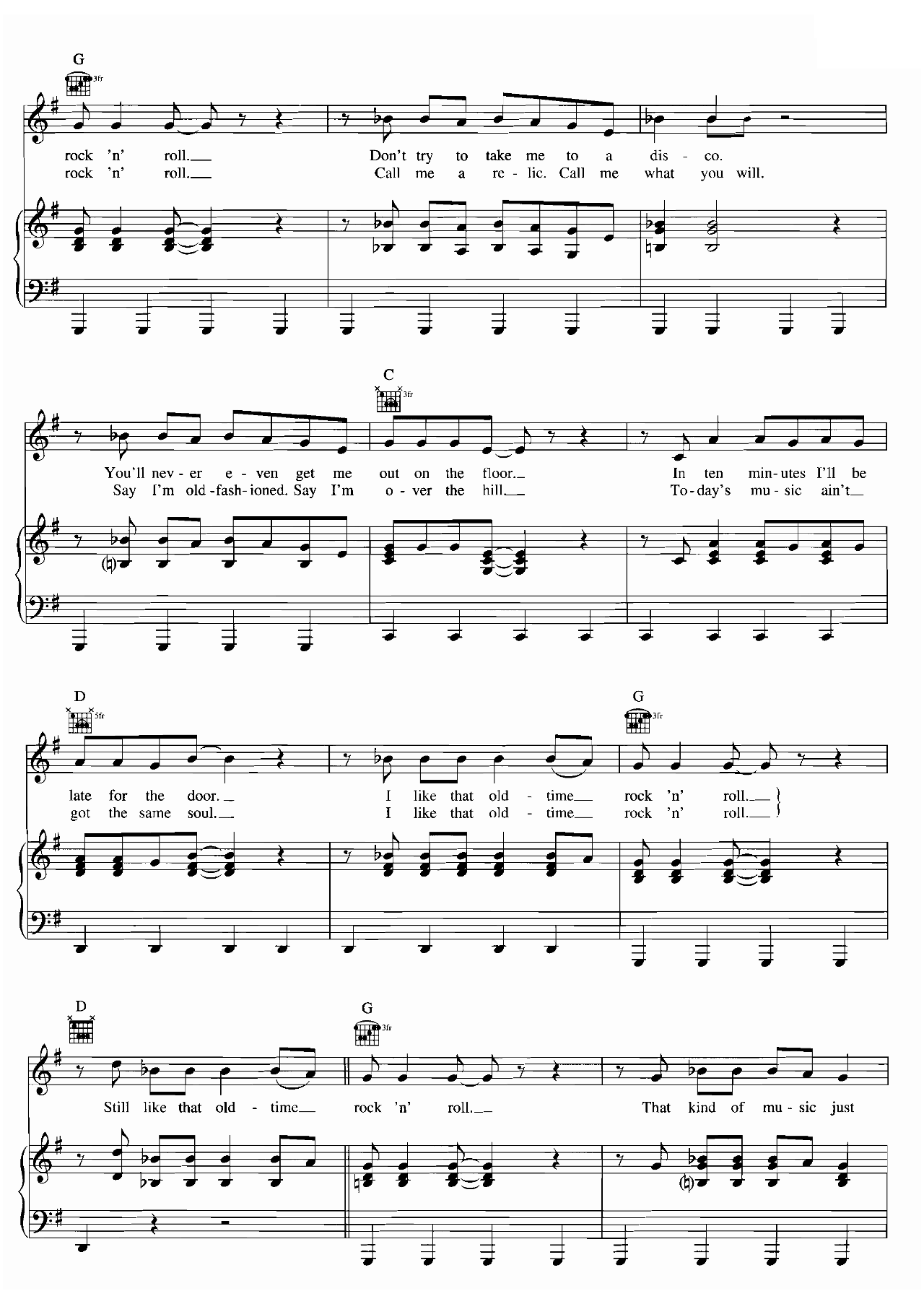 Old Time Rock And Roll (from Risky Business) sheet music 2