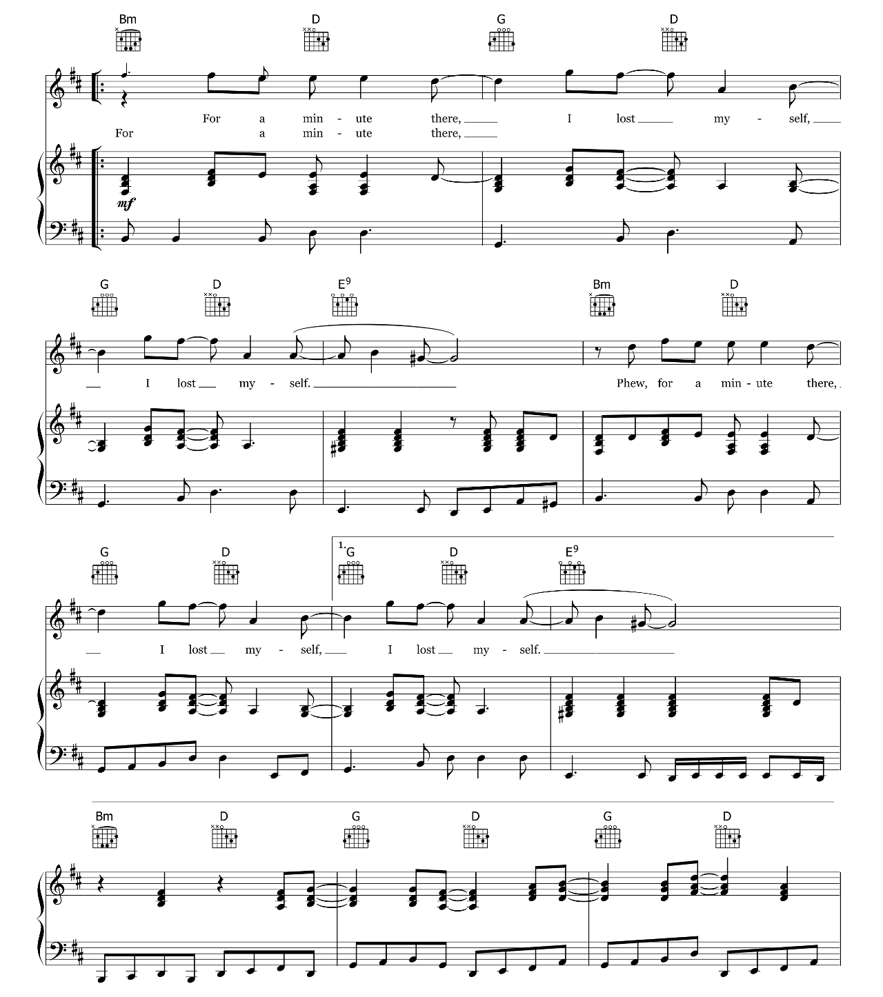 Karma Police sheet music 4