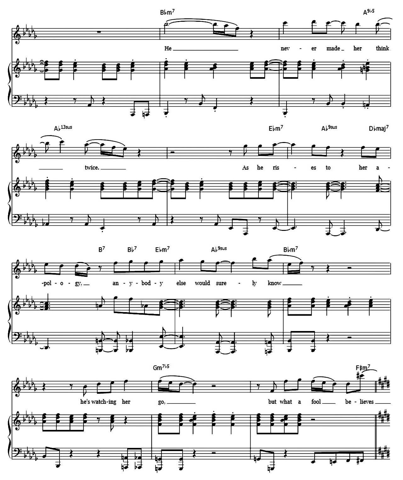 What A Fool Believes sheet music 3