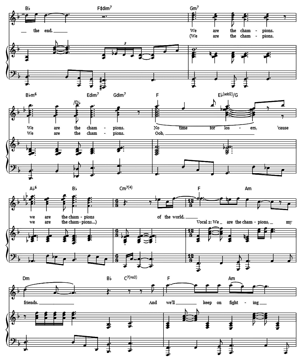 We Are The Champions sheet music 6