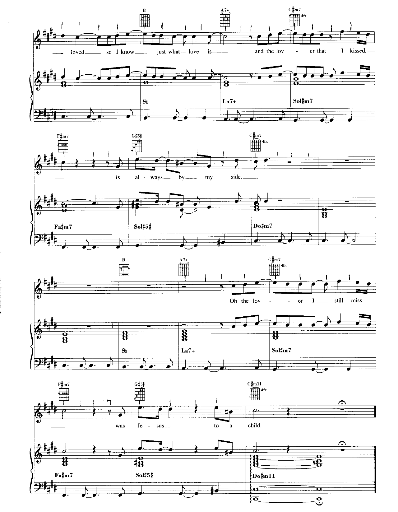 Jesus To A Child sheet music 6