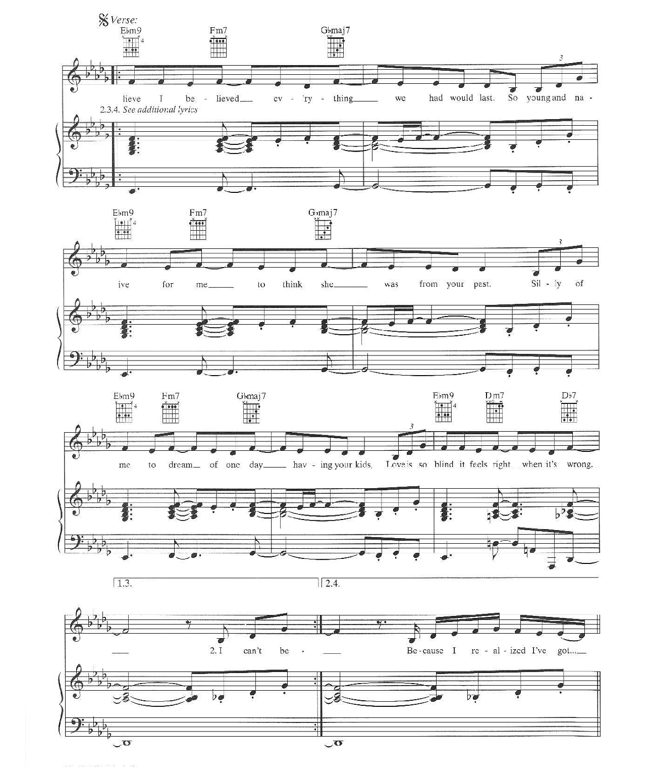 Me Myself And I sheet music 2
